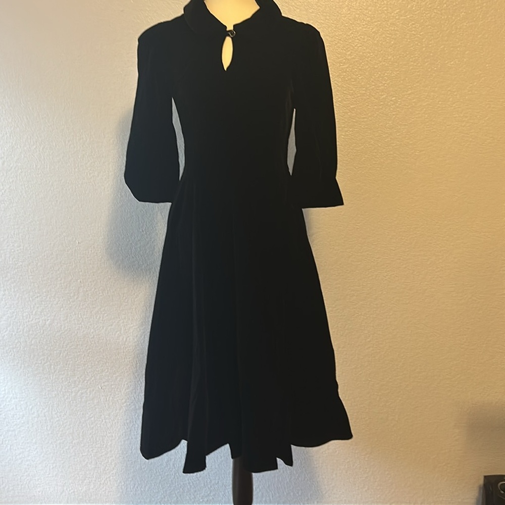 Hearts & Rises Black Velvet Dress